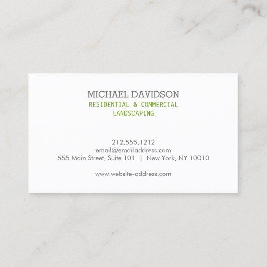 Professioneel boomlandschap wit Visitekaartje (Achterkant)