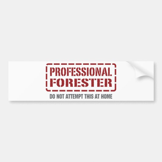Professioneel Boswachter Bumpersticker (Voorkant)