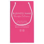Professioneel Branding Minimaal Script Hot Roze Klein Cadeauzakje (Achterkant)