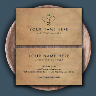 professioneel Brown Pickleball Visitekaartje