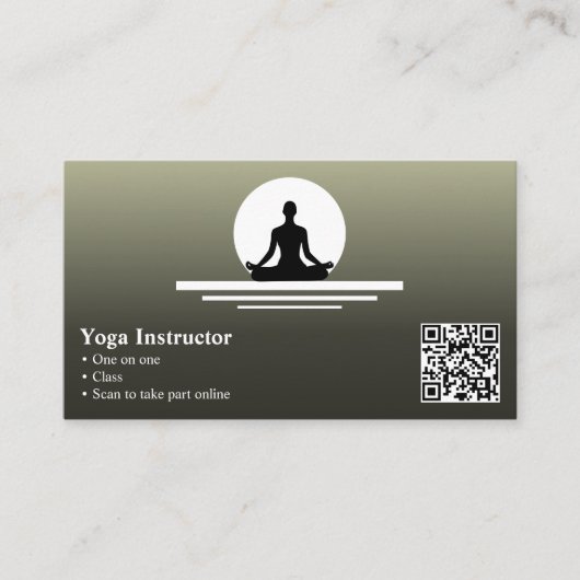 Professioneel bruin Yoga-Visitekaartje met foto Klantenkaartje (Voorkant)