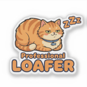 Professioneel Bum Funny Slapende Kat Sticker