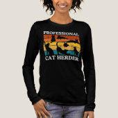 Professioneel Cat Herder Retro T-shirt (Voorkant)