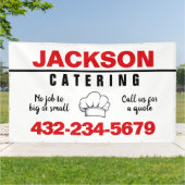 Professioneel Catering Service Spandoek (Buitenkant)