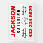 Professioneel Catering Service Spandoek (Verticaal)