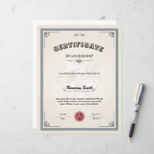 Professioneel certificaat van prestatie Sjabloon