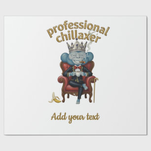 Professioneel chillaaxende aap koning Grappig Cool Cadeaupapier