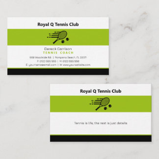 Professioneel Coach | Tennis Master Sport Visitekaartje