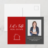 Professioneel contact met Real Estate Foto Briefkaart (Voorkant / Achterkant)
