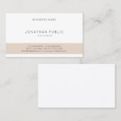 Professioneel Creatief Minimalistisch Modern Monog Visitekaartje (Voorkant / Achterkant)