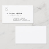 Professioneel creatief monogram visitekaartje (Voorkant / Achterkant)