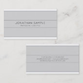 Professioneel Creatief Ontwerp Grijs Vlak Trendy Visitekaartje (Voorkant / Achterkant)