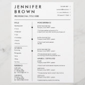 Professioneel cv-template modern cv (Achterkant)
