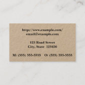 Professioneel, Dapper Professional-Visitekaartje Visitekaartje (Achterkant)