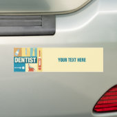 Professioneel dentist-ikoon ontworpen bumpersticker (Op auto)