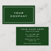 Professioneel Design Visitekaartje - Groene kleur (Voorkant / Achterkant)
