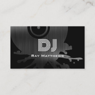 Professioneel DJ-muziekproducent Zwart en Wit Visitekaartje