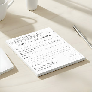 Professioneel Dokter Medisch Certificaat Notitiebl Notitieblok