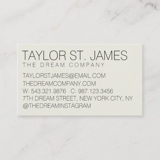 Professioneel dubbelzijdig Visitekaartje (Voorkant)