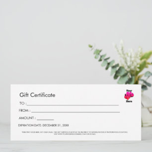 Professioneel Eenvoudig Aangepast Logo Cadeaubon Kaart