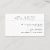 Professioneel, eenvoudig, basic, zilver grijs Mode Visitekaartje (Achterkant)