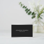 Professioneel, eenvoudig design elegant Silver Visitekaartje (Staand voorkant)