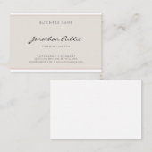 Professioneel, eenvoudig elegant minimalistisch visitekaartje (Voorkant / Achterkant)