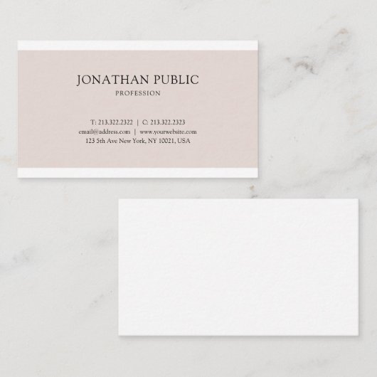 Professioneel eenvoudig grafisch ontwerp elegant d visitekaartje (Voorkant / Achterkant)