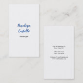 Professioneel, eenvoudig handgeschreven visitekaartje (Voorkant / Achterkant)