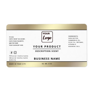 Professioneel, eenvoudig logo goudproduct etiket