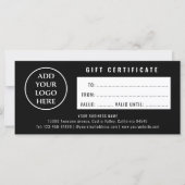 Professioneel Eenvoudig Logo Winkel Gift Certifica (Voorkant)