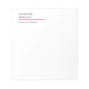 Professioneel eenvoudig minimalistisch modern tren notitieblok