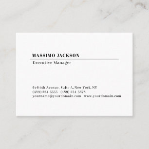 Professioneel eenvoudig minimalistisch modern visitekaartje