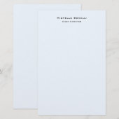 Professioneel Eenvoudig Modern Minimalistisch Alic Briefpapier (Voorkant / Achterkant)