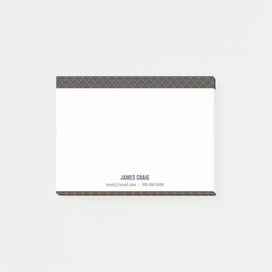 Professioneel eenvoudig voor hem: Schone Masculine Post-it® Notes (Voorkant)