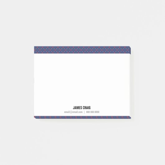 Professioneel eenvoudig voor hem: Schone Masculine Post-it® Notes (Voorkant)