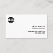 Professioneel Eenvoudig Wit Minimaal Ontwerp met L Visitekaartje (Voorkant)