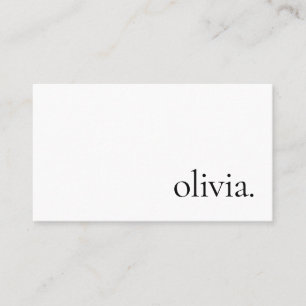 Professioneel, eenvoudig wit minimalistisch visitekaartje