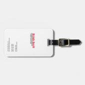 Professioneel, eenvoudig wit, modern bagagelabel (Voorkant horizontaal)