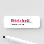 Professioneel, eenvoudig wit, modern naamplaatje (In situ)