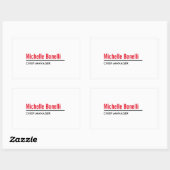 Professioneel, eenvoudig wit, modern rechthoekige sticker (Vel)