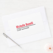 Professioneel, eenvoudig wit, modern rechthoekige sticker (Envelop)