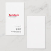 Professioneel, eenvoudig wit, modern visitekaartje (Voorkant / Achterkant)