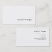 Professioneel, eenvoudig wit visitekaartje (Voorkant / Achterkant)