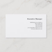 Professioneel, eenvoudig wit visitekaartje (Achterkant)