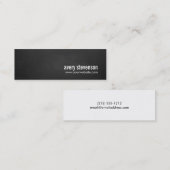 Professioneel, eenvoudig zwart chassis mini visitekaartje (Voorkant / Achterkant)