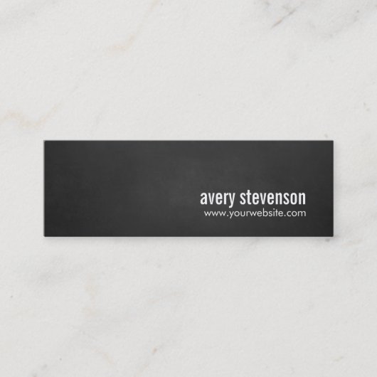 Professioneel, eenvoudig zwart chassis mini visitekaartje (Voorkant)