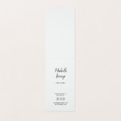 Professioneel, eenvoudig zwart-wit visitekaartjes (Buitenkant ongevouwen)