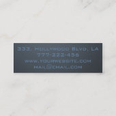 Professioneel elegant chic gold glittery silhouet mini visitekaartje (Achterkant)