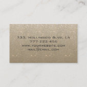 Professioneel elegant chic luxe glittery monogram visitekaartje (Achterkant)